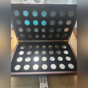 Platinum State Quarter Set Denver Mint In Display Case